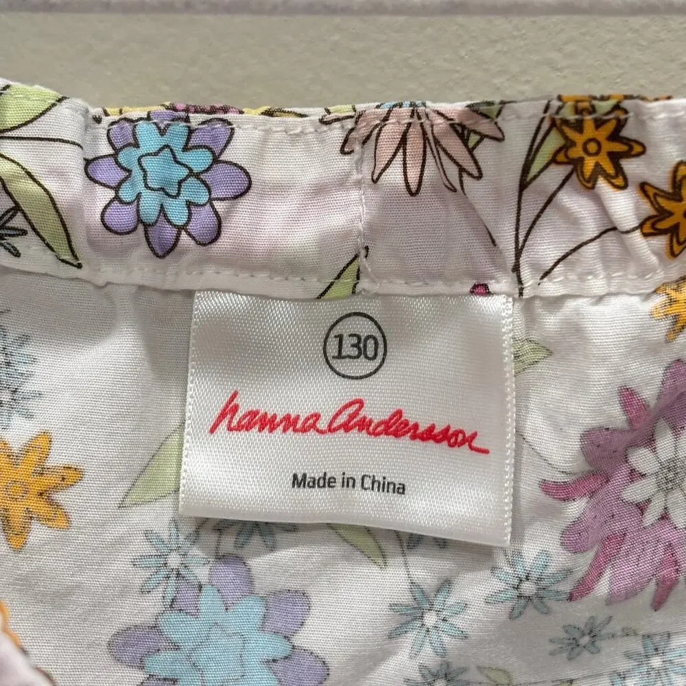 Hanna Andersson Girls Flower Print Pillowcase Dress Multi - Size: 130 (8)